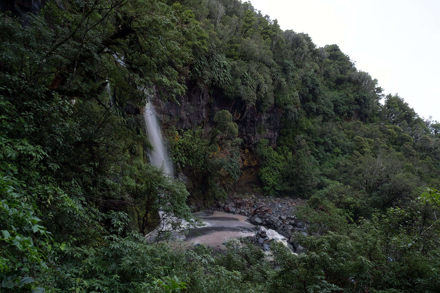 Dawson Falls Waterfall, Egmont National Park, New Zealand