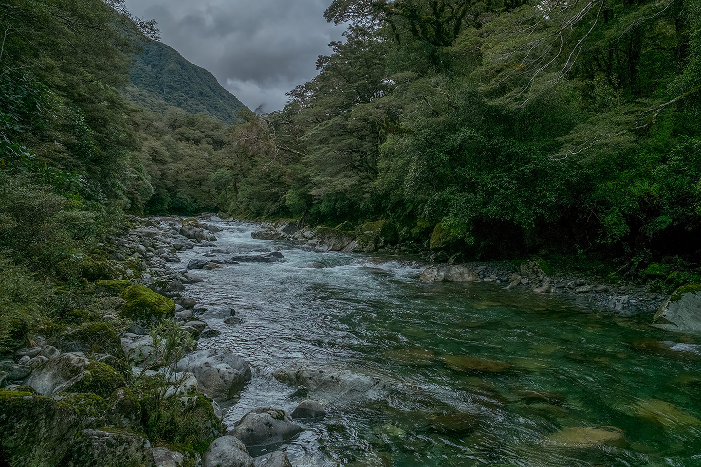 Lake Marian Falls, Fiordland National Park, New Zealand